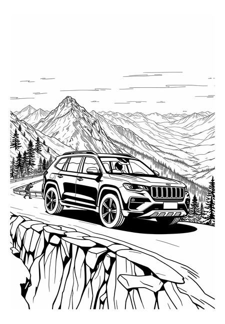 SUV s panoramatem: Luxusní jízda po horských silnicích