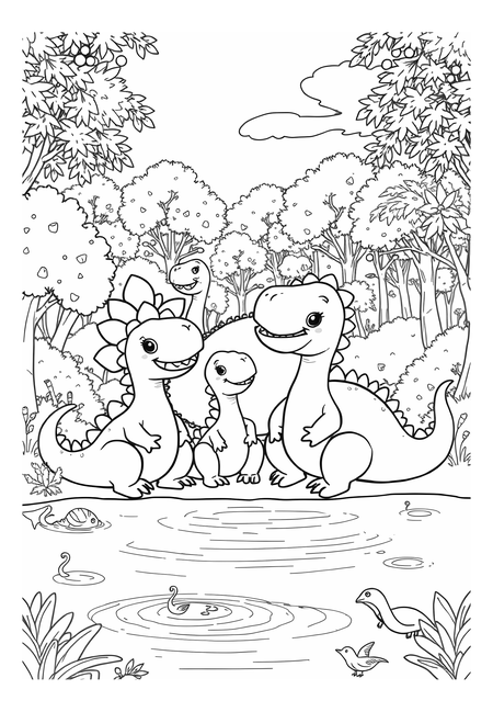 Dino rodina u jezera