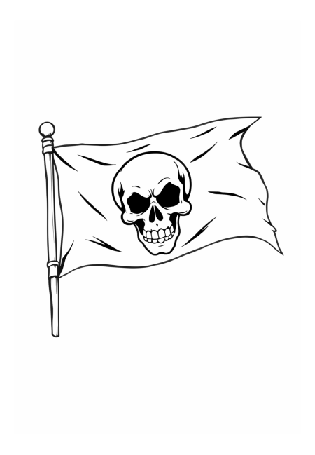 Pirátská vlajka s lebkou