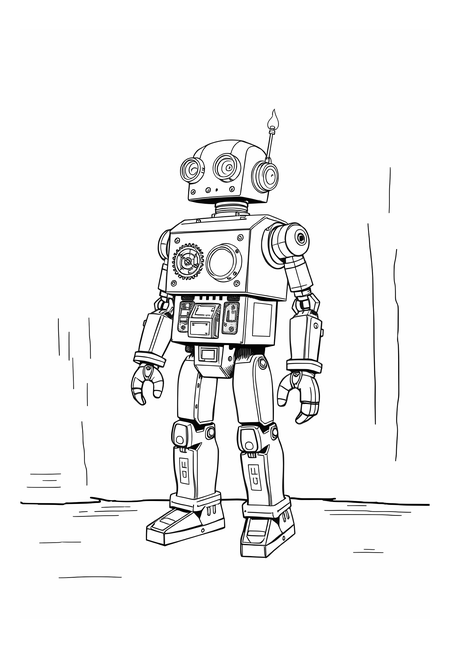 Automatizovaný robot s vintage vzhledem