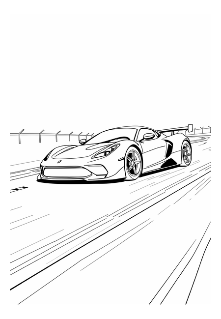 Sportovní auto na závodní dráze