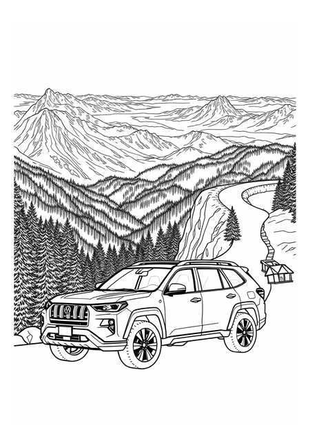 SUV s dechberoucím panoramatem – vyhlídková jízda po horských silnicích