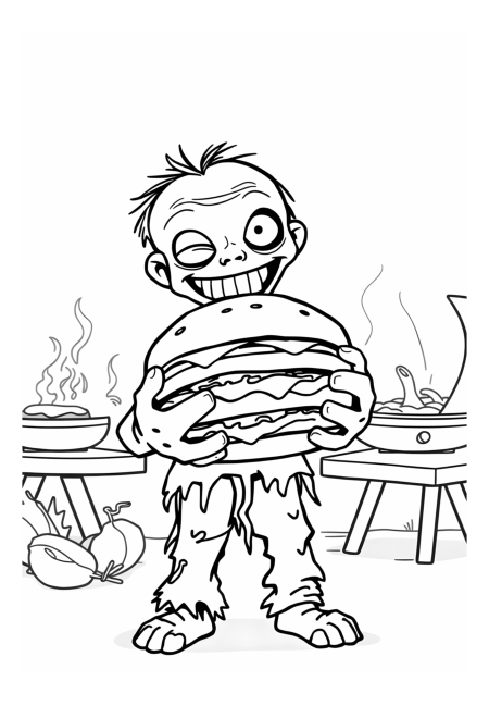 Zombie & Gigantický Hamburger – Apokalyptická Lahůdka
